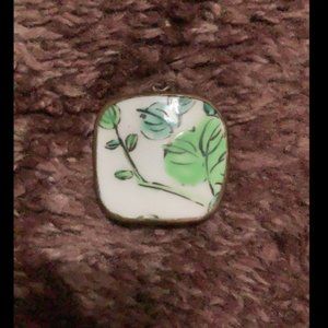 Handpainted Pottery Pendant